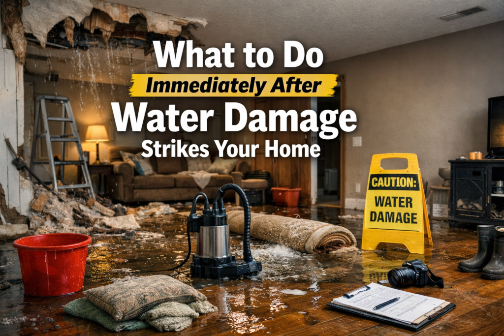 What to Do Immediately After Water Damage Strikes Your Home